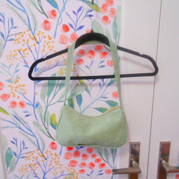 Mint Condition: Ribbed Sage Green Corduroy Shoulder Bag – Brand New! - Picture 3 of 5